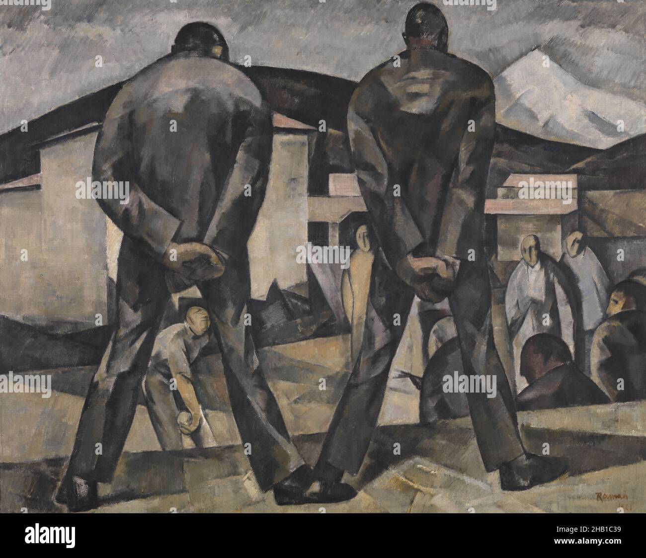 Giocatori di bulbo, Ramah, 1921, Pittura, 1921, Arte belga Foto Stock