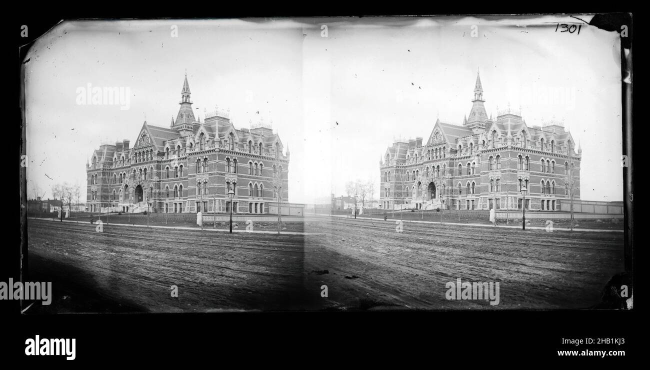 Orphan Asylum, Brooklyn, George Bradford Brainerd, americano, 1845-1887, Collodio vetro argentato umido negativo, ca. 1872-1887 Foto Stock