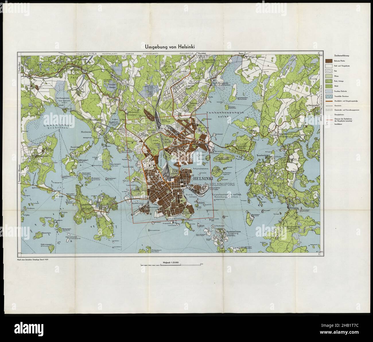 Mappa di Helsinki, piano di Helsinki, Mappa di Helsinki, Città di Helsinki, Città vecchia di Helsinki, Helsinki Stampa, Helsinki Poster, Finlandia Mappa, Finlandia Foto Stock