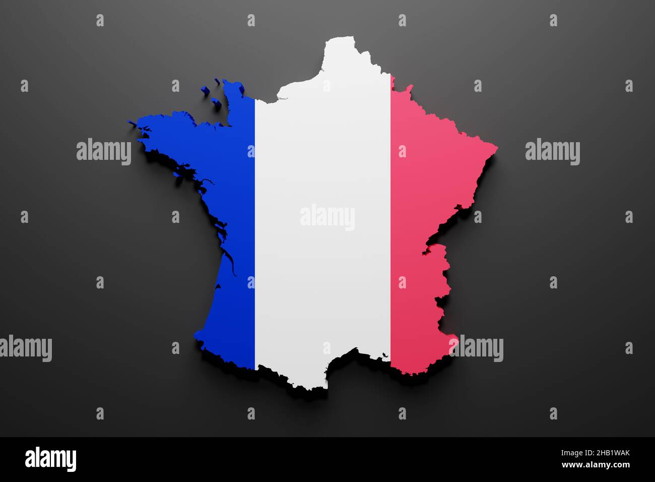 Mappa politica della francia immagini e fotografie stock ad alta