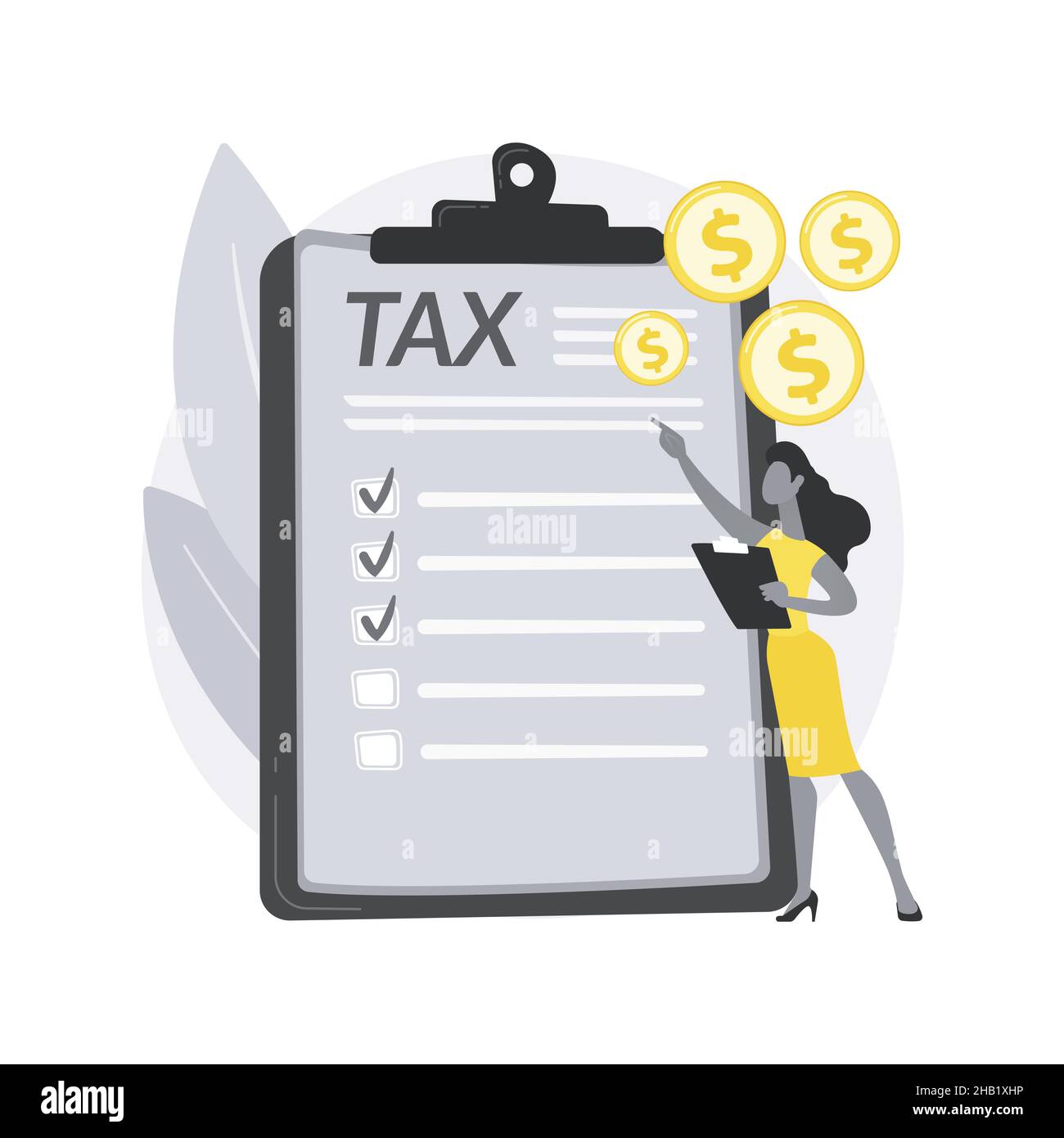 Illustrazione del vettore di concetto astratto dell'imposta sul reddito personale. Illustrazione Vettoriale