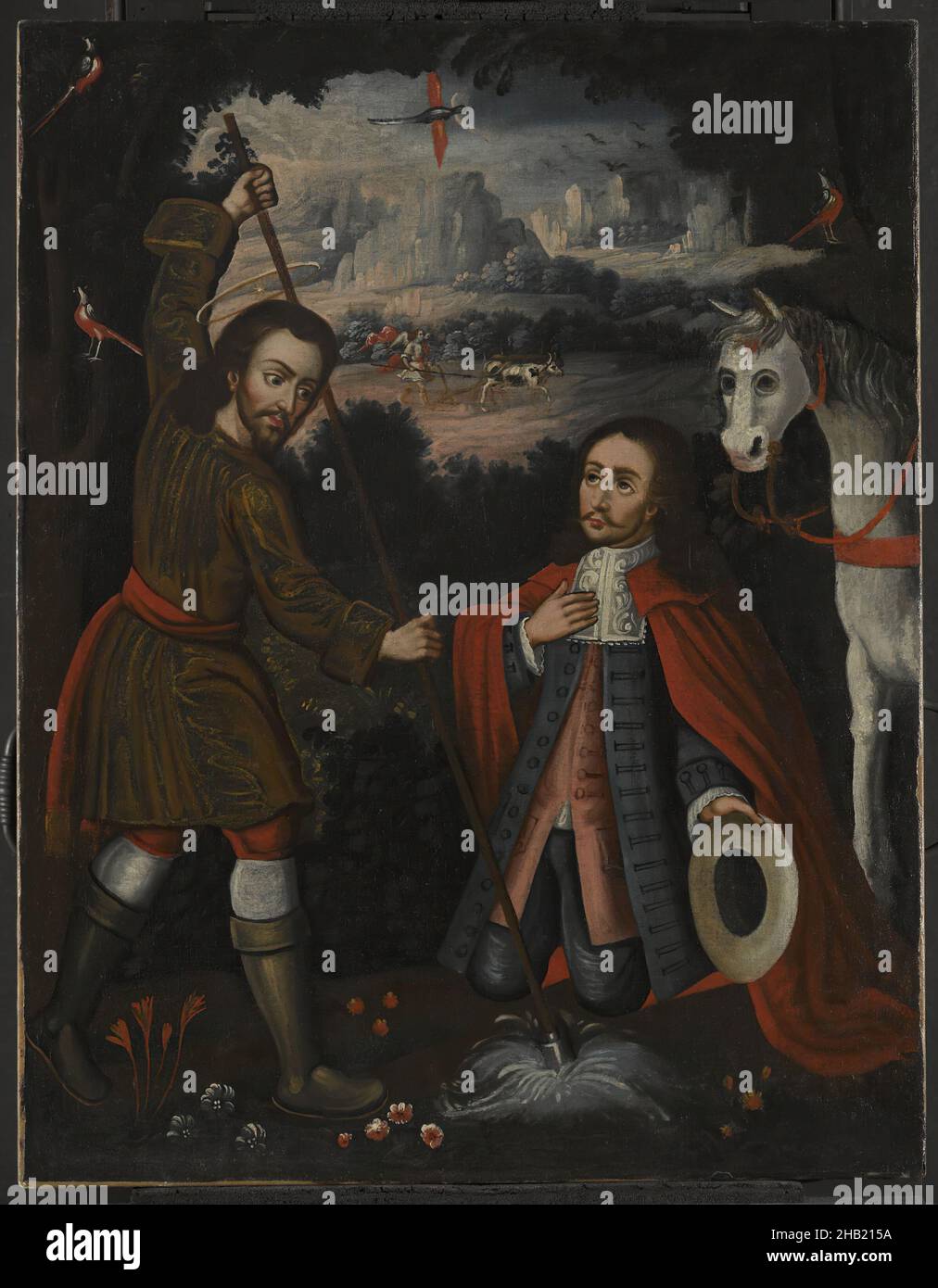 Sant'Isidoro il contadino, olio su tela, ca. 1750, 31 1/8 x 24 1/4in., 79,1 x 61,6cm, raggi x. Foto Stock