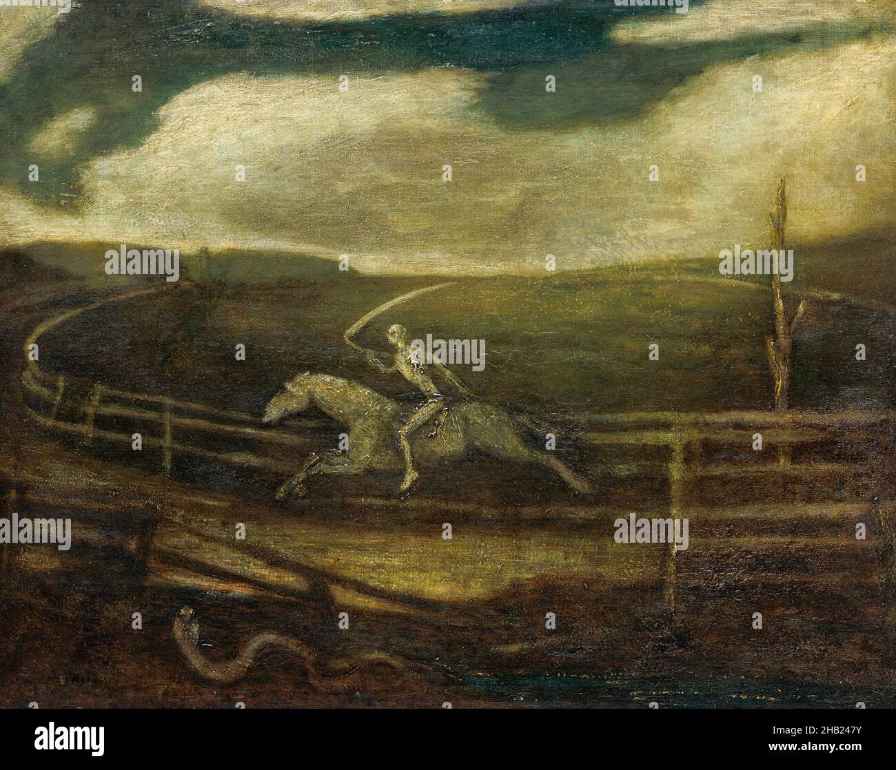 The Race Track (Death on a pale Horse) by the American artist, Albert Pinkham Ryder (1847-1917), oil on canvas, c. 1896-1908 Foto Stock