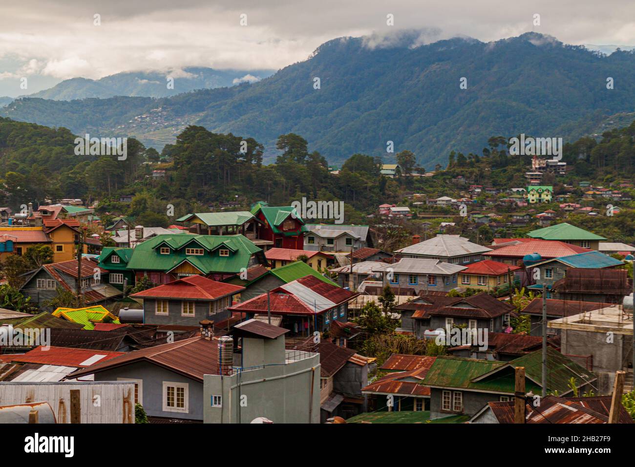 Vista evenig di Sagada all'isola di Luzon, Filippine Foto Stock