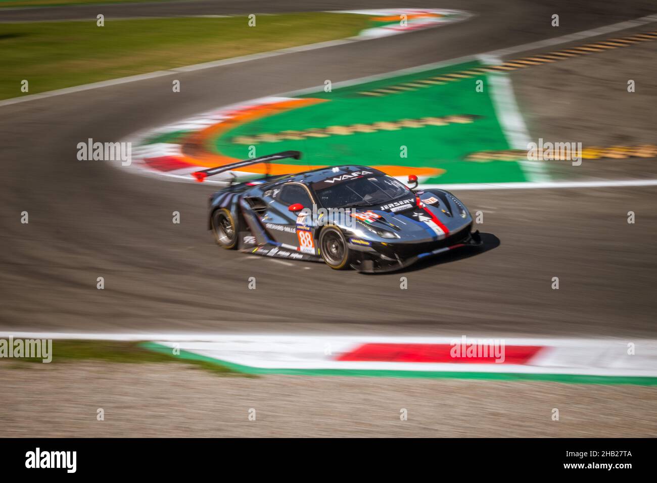 #88, AF CORSE, ITA, Ferrari 488 GTE EVO, Francis Perrodo (fra), Emmanuel Collard (fra), Alessio Rovera (ITA) 2021 European le Mans Series, Monza, Ita Foto Stock