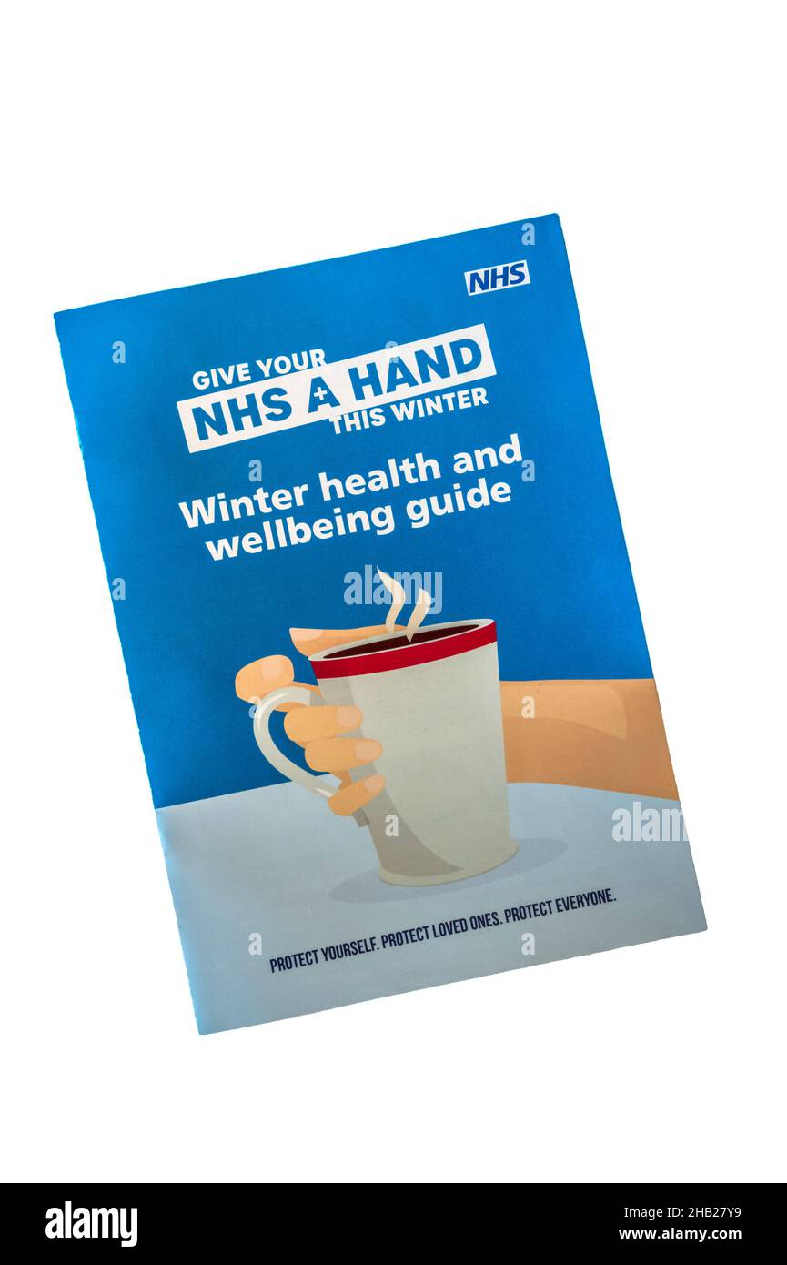 Guida alla salute e al benessere invernale NHS. Foto Stock