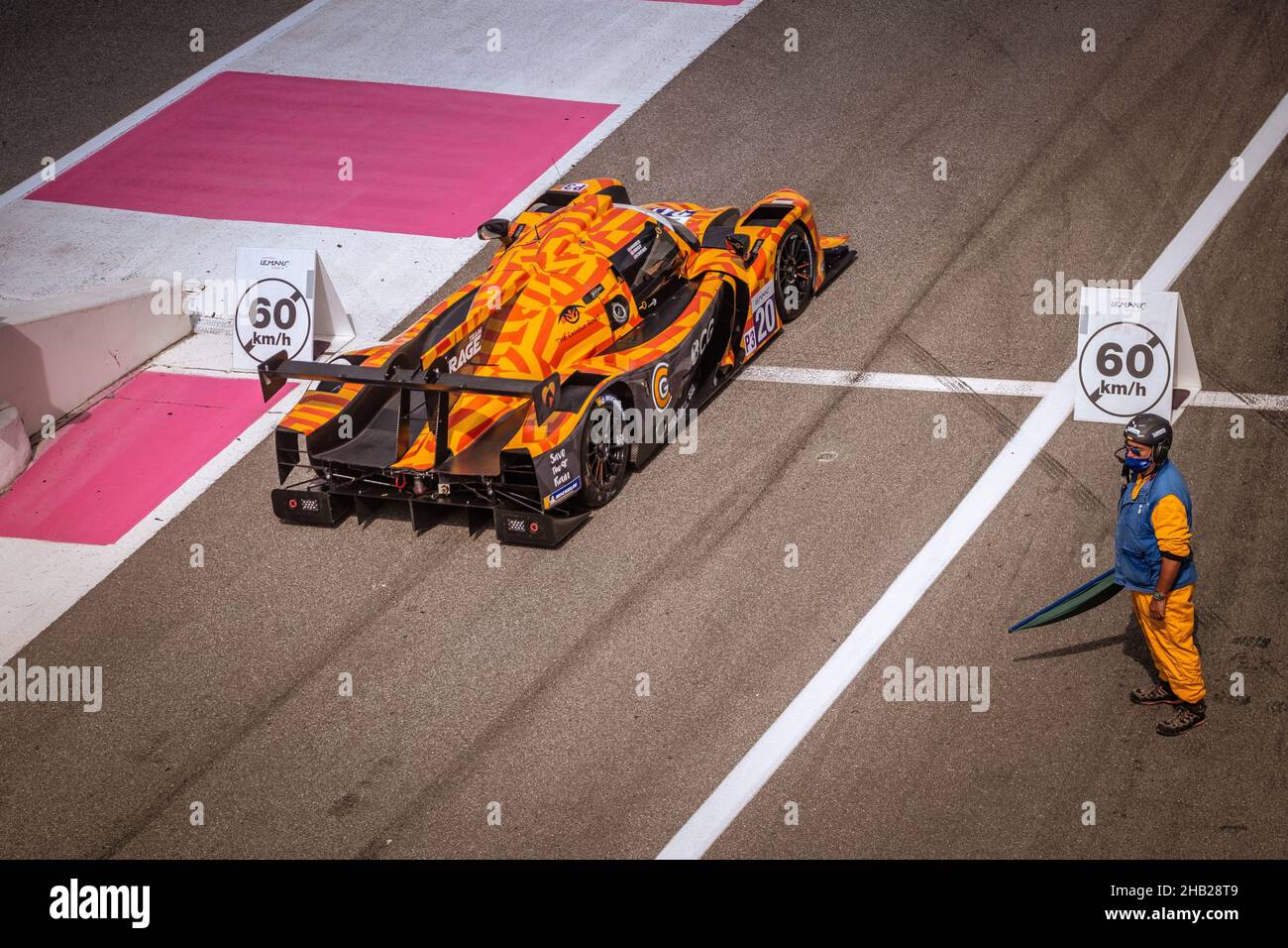 20, TEAM VIRAGE, POL, Ligier JS P320 - Nissan, Rob Hodes (USA), Garett Grist (CAN), Charles Crews (USA) 2021 European le Mans Series, le Castellet, Fr Foto Stock