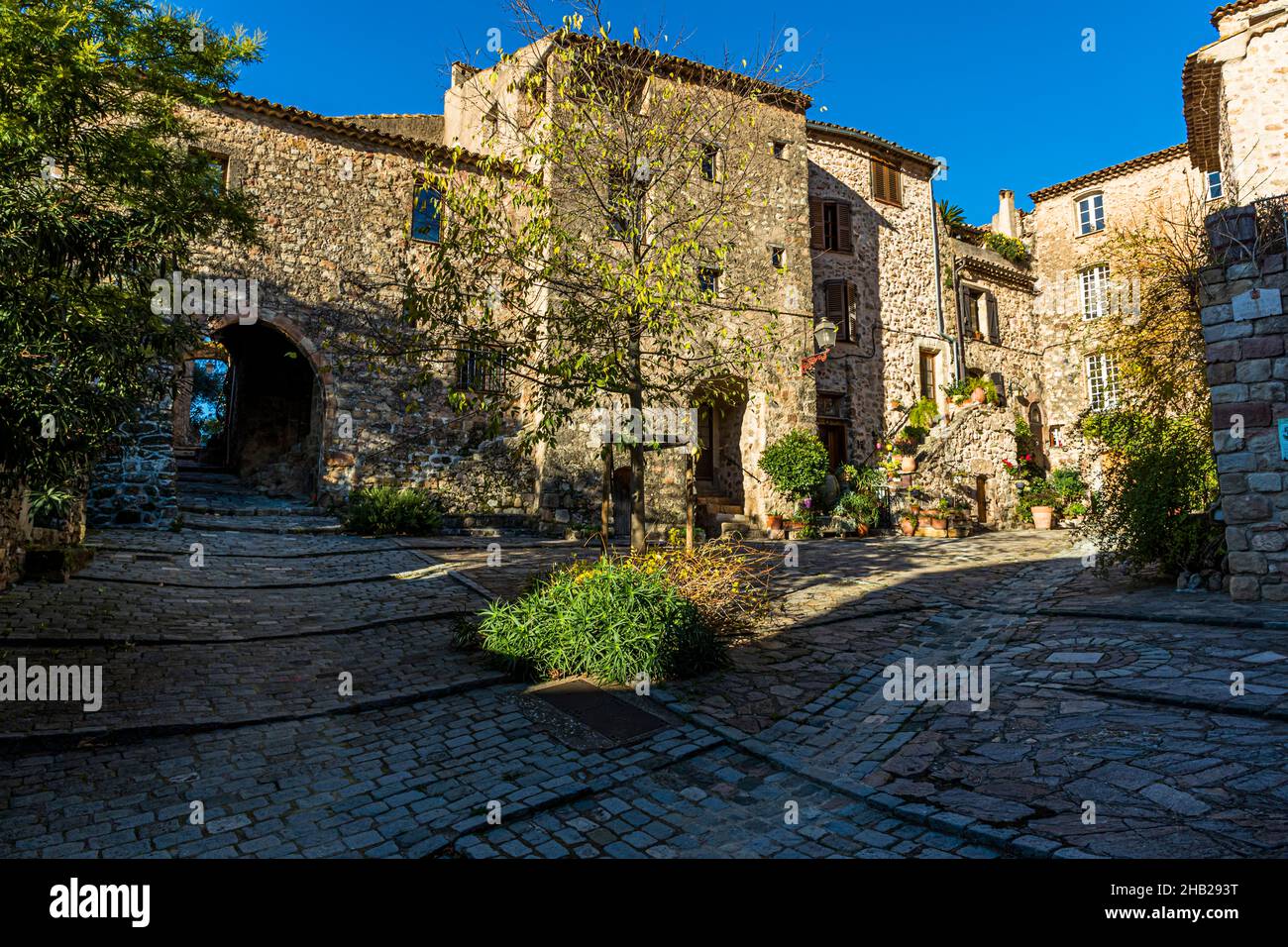 La città medievale di Les Arcs, Francia Foto Stock