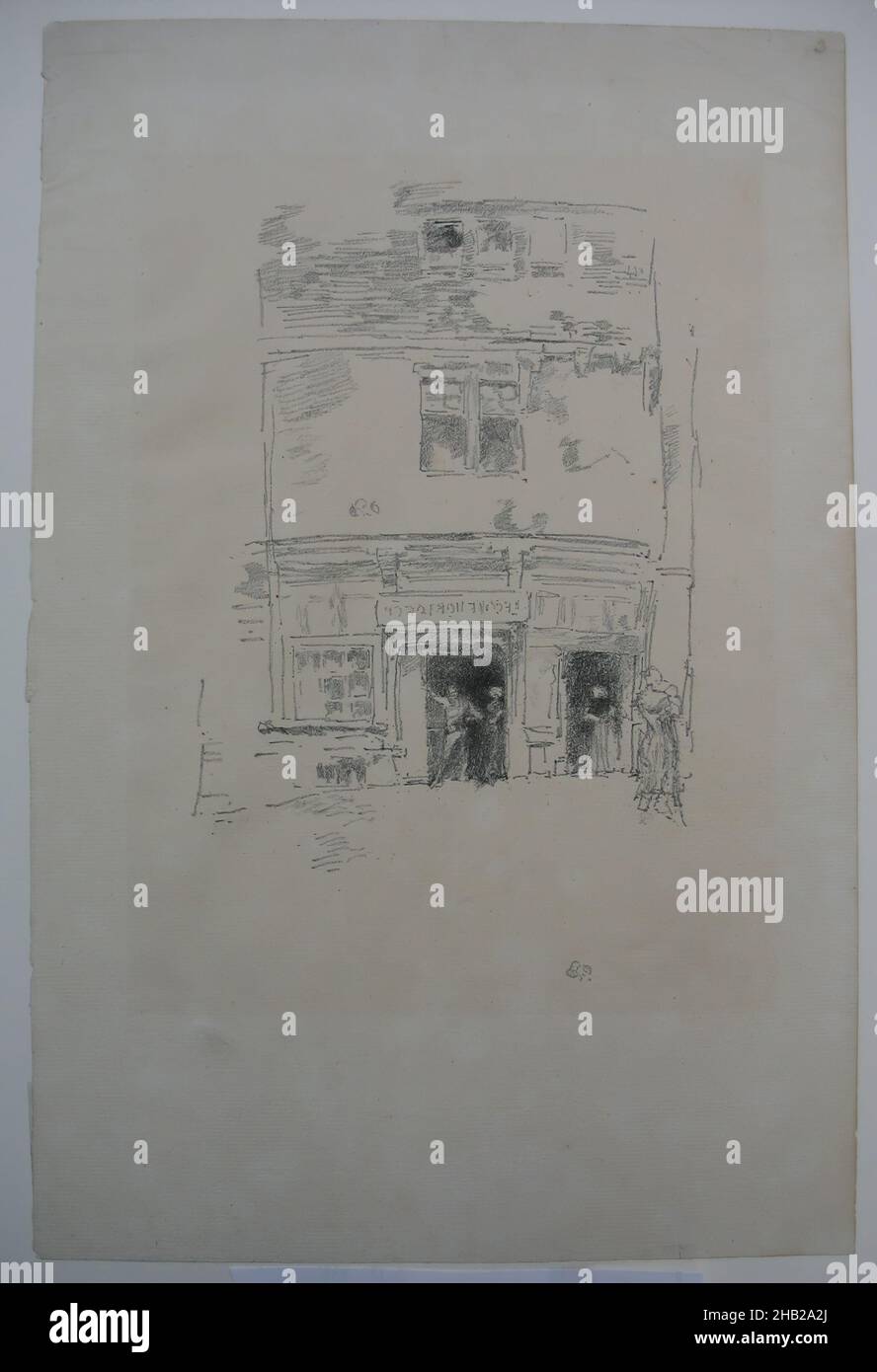 The Clock-Makers, Paimpol, James Abbott McNeill Whistler, americano, 1834-1903, Litograph, 1893, 14 1/2 x 9 1/2 pollici, 36,8 x 24,1 cm Foto Stock