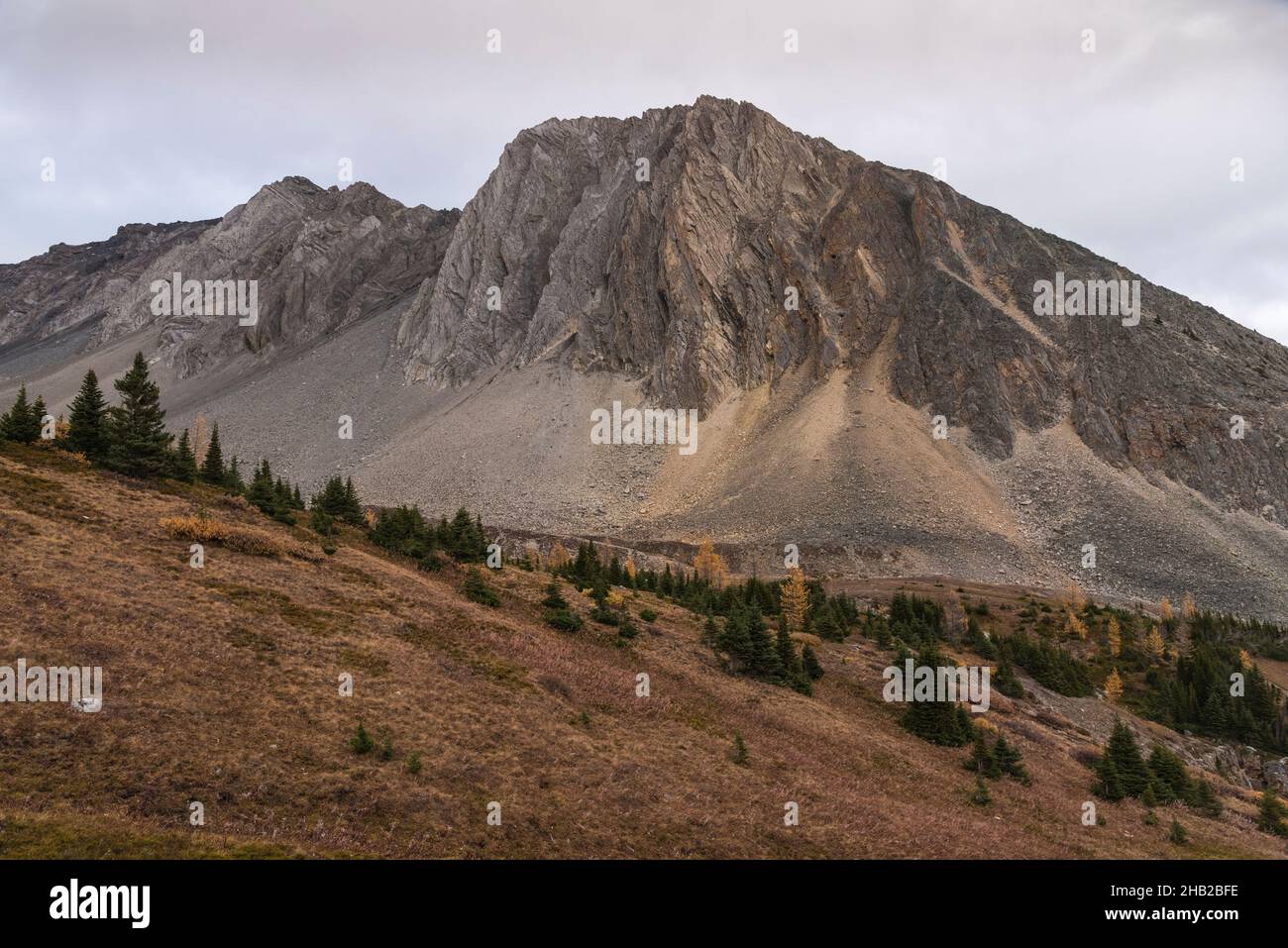 Monte Arethusa, percorso circo di Ptarmigan in autunno, Kananaskis, Peter Lougheed Provincial Park, Alberta, Canada Foto Stock