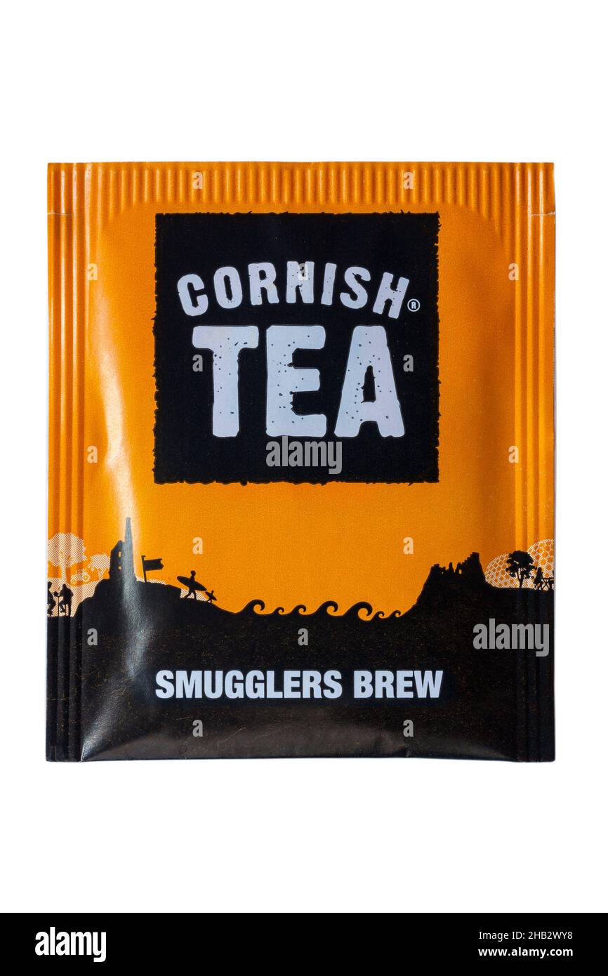 Cornish Tea Smugglers Brew teabag bustina di tè isolato su sfondo bianco Foto Stock