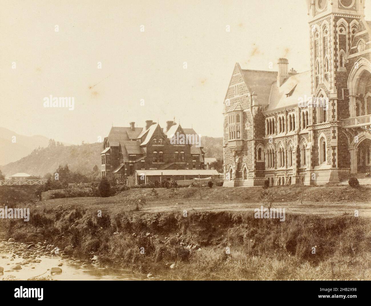 Università e Professori House, studio Burton Brothers, studio fotografico, circa 1880, Dunedin, fotografia Foto Stock