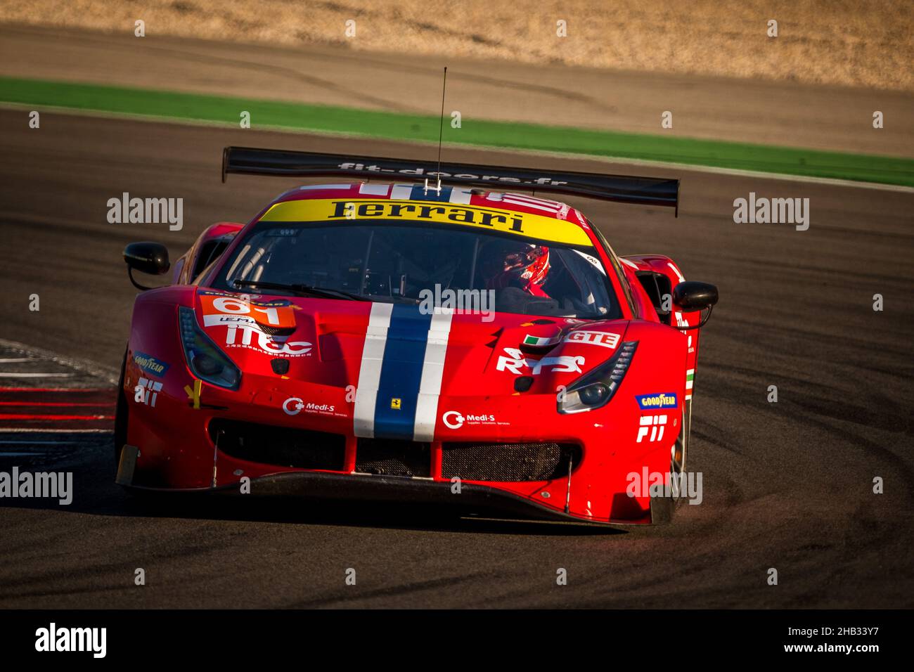 #61, AF CORSE, ITA, Ferrari 488 GTE EVO, Franck Dezoteux (fra), Pierre Ragues (fra), Côme Ledogar (fra) 2021 European le Mans Series, Portimao, Portugg Foto Stock