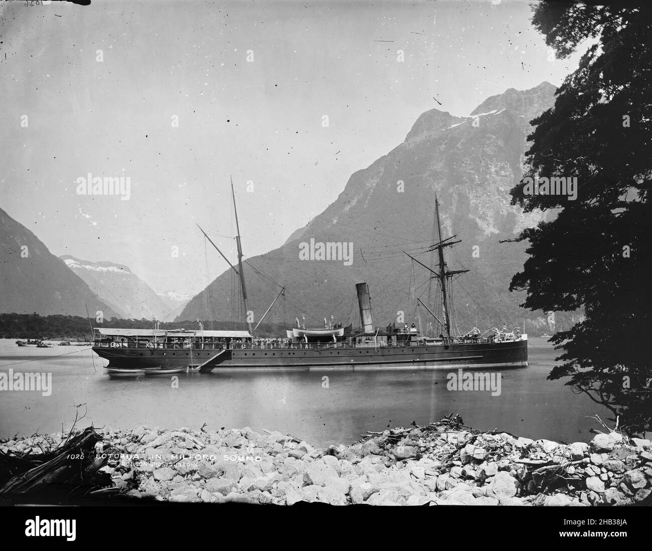 Rotorua a Milford Sound, studio Burton Brothers, studio fotografico, 1879, Dunedin, fotografia in bianco e nero Foto Stock