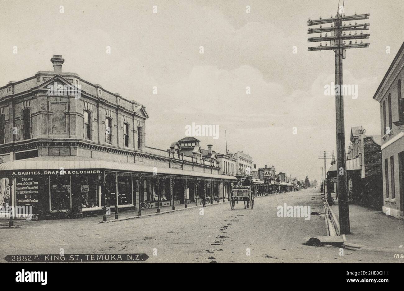 King Street, Temuka, Nuova Zelanda, Muir & Moodie studio, 1912, Temuka Foto Stock