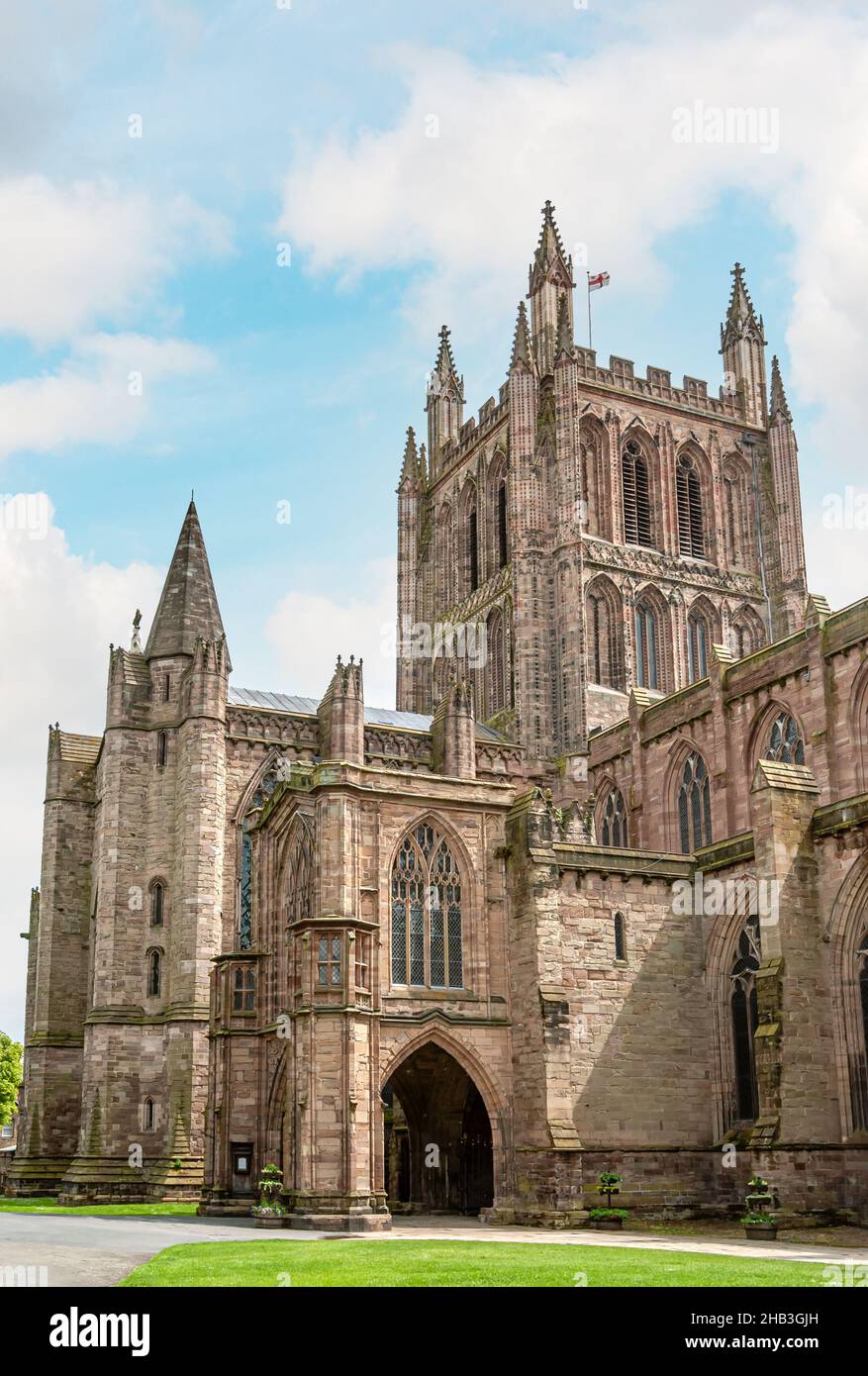 La Cattedrale di Hereford, Herefordshire, Inghilterra, risale al 1079 Foto Stock