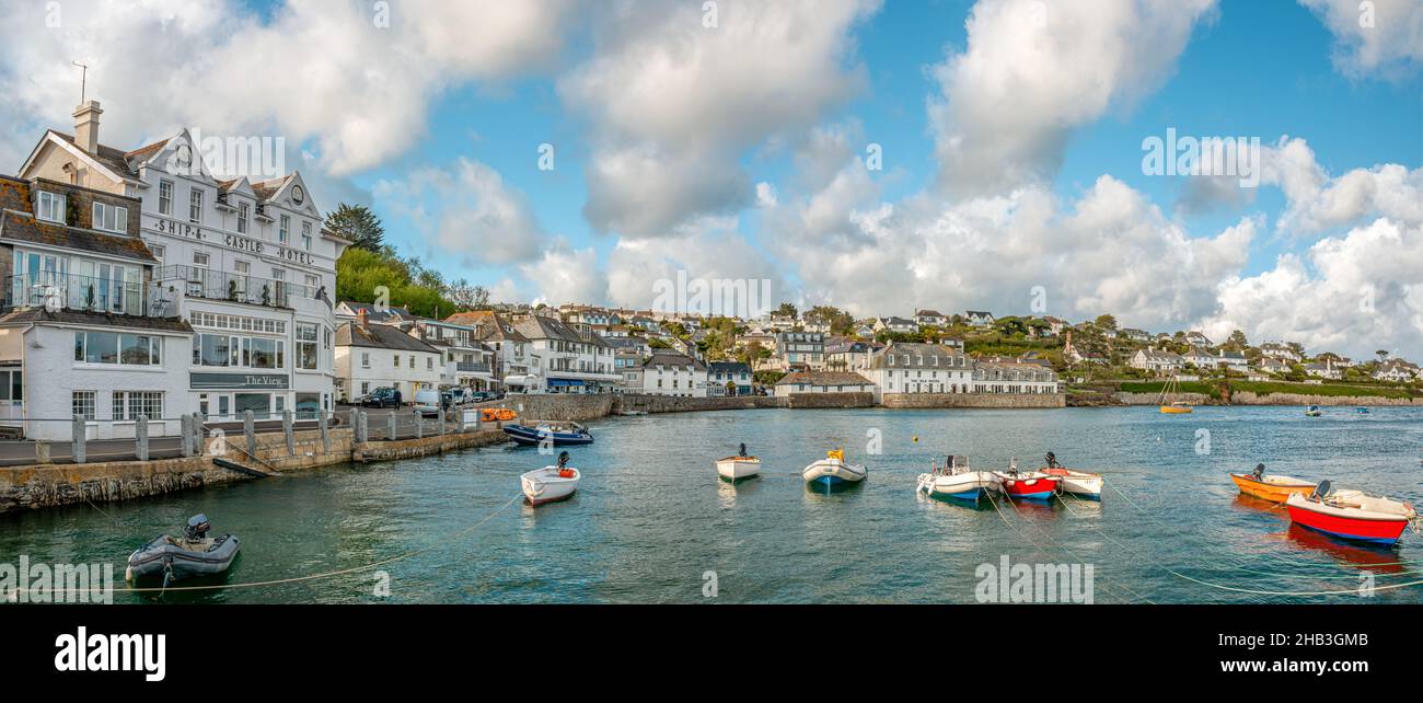 Porto del villaggio di pescatori St.Mawes, Cornovaglia, Inghilterra, Regno Unito Foto Stock