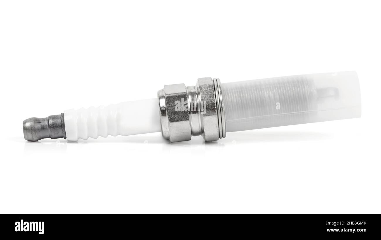 Candela in iridio con coperchio isolato su fondo bianco con percorso di taglio Foto Stock
