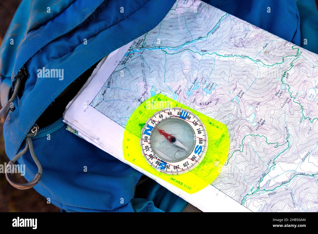 WA20519-00....WASHINGTON - Navagation con mappa e compas. Foto Stock