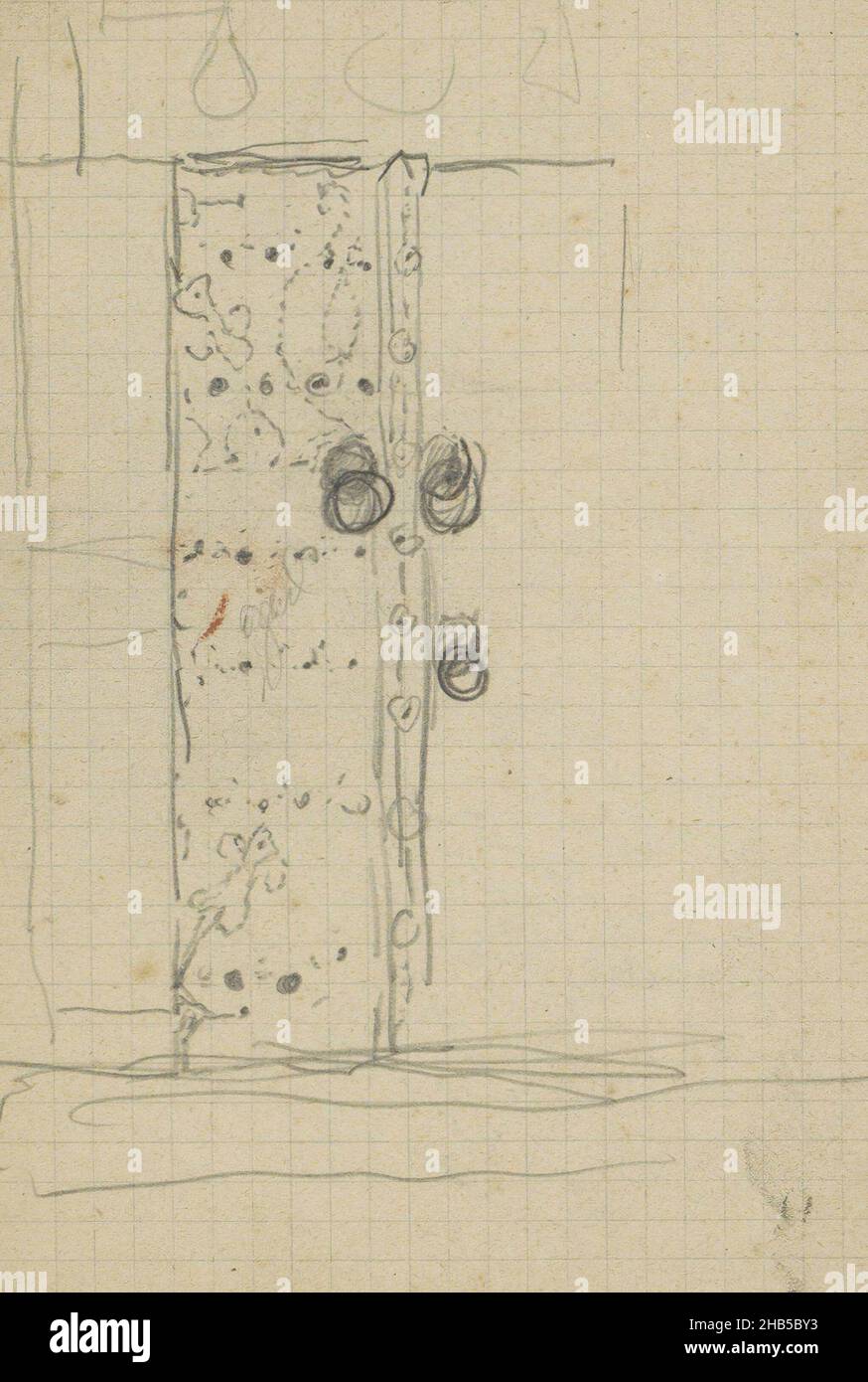 Pagina 130 da un libretto di 67 pagine, porta decorata, disegnatore: Marius Bauer, Tunesië, 1909, Marius Bauer, 1909 Foto Stock