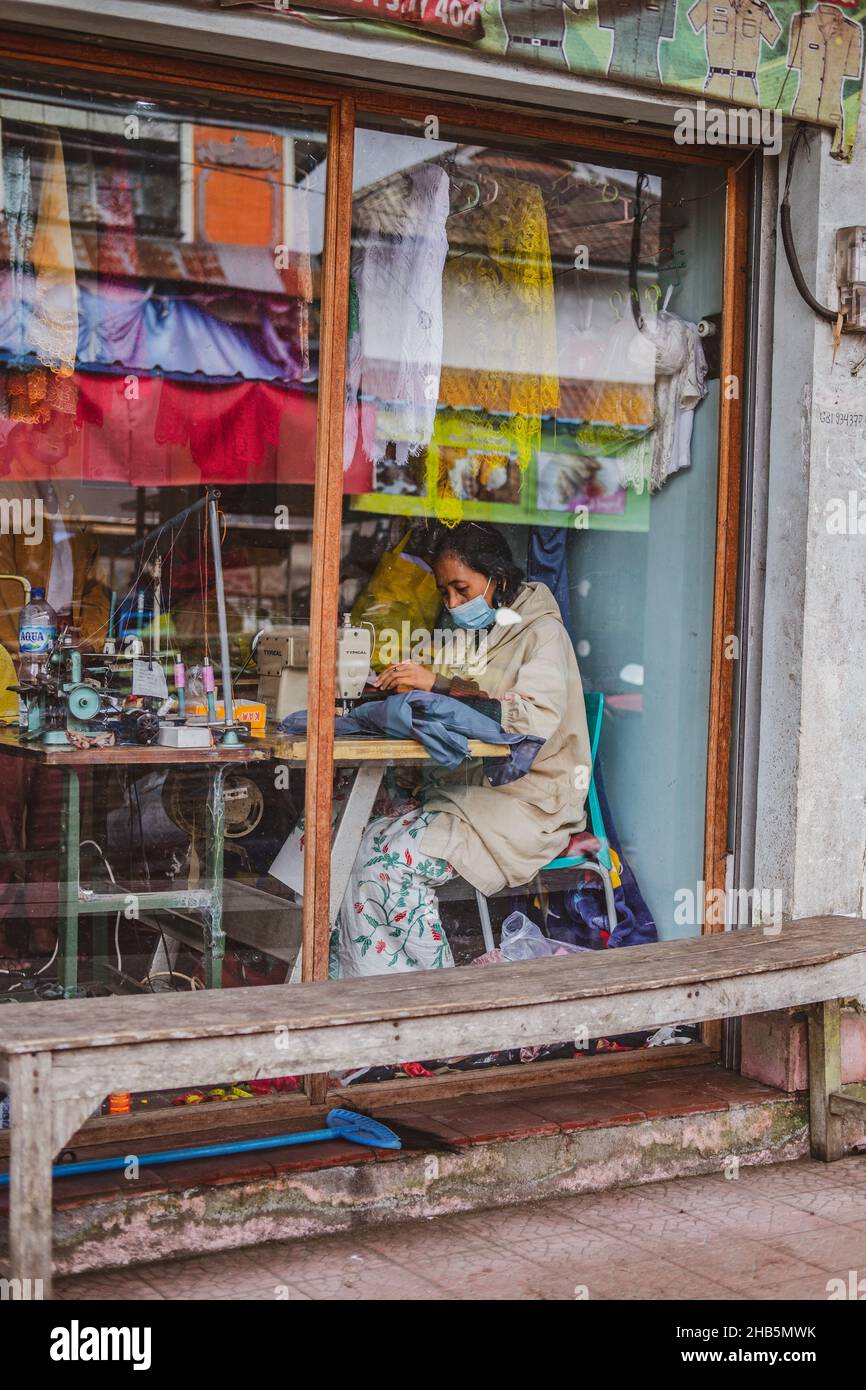 Lavoro duro donna Foto Stock
