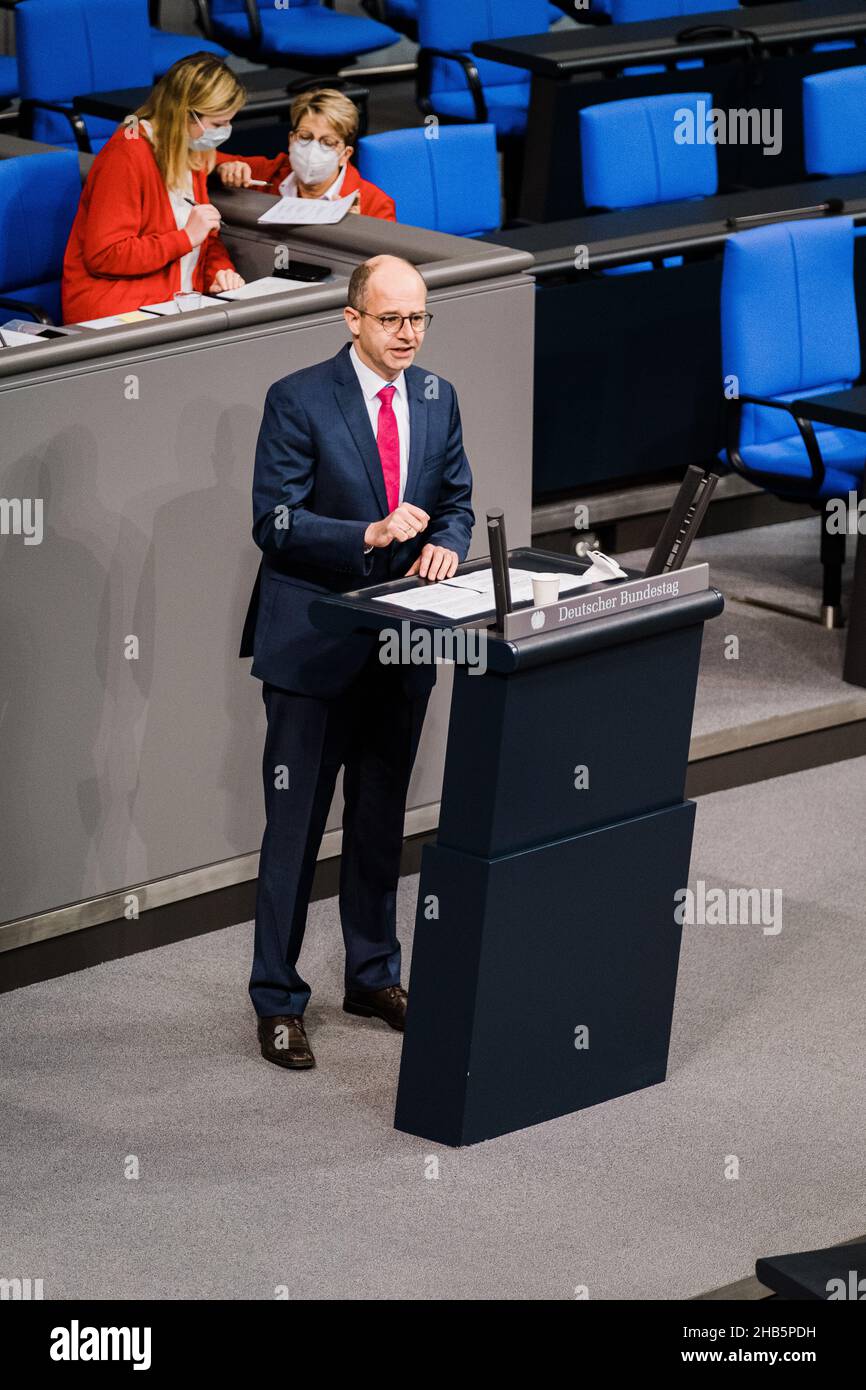 Berlino, Germania. 16th Dic 2021. Michael Brand, politico tedesco dell'Unione Democratica cristiana. (Foto di Ralph Pache/PRESSCOV/Sipa USA) Credit: Sipa USA/Alamy Live News Foto Stock