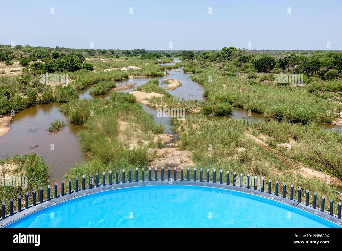 Piscina nel Parco Nazionale Kruger, Sudafrica Foto Stock