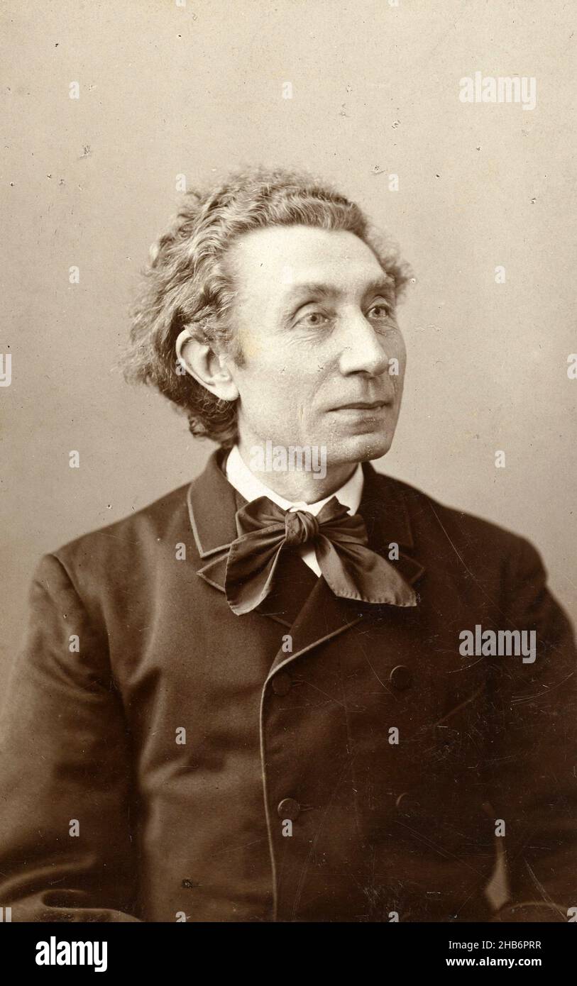 Ritratto dello scrittore Antoon Leonard de ROP, Albert Greiner, (citato in oggetto), Amsterdam, 1892, supporto fotografico, cartone, altezza 88 mm x larghezza 57 mm, altezza 106 mm x larghezza 66 mm Foto Stock