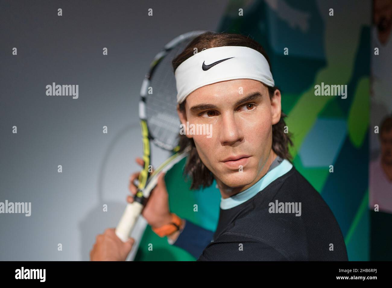 Scultura in cera Rafael Nadal al Madame Tussauds di Istanbul. Rafael Nadal è un tennista professionista spagnolo. Foto Stock