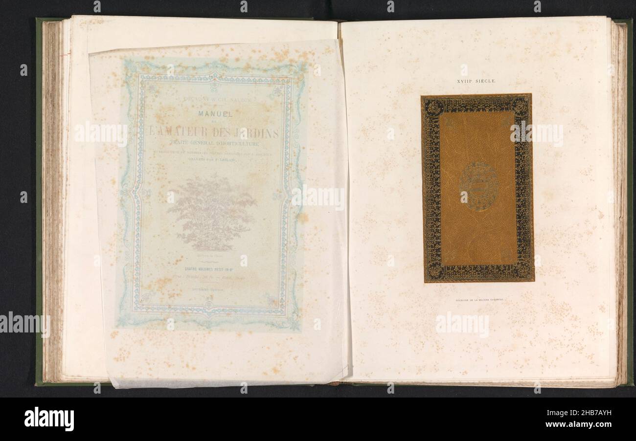 Copertina di un libro, creatore: anonimo, c. 1871 - pollici o prima del 1881, carta, stampa, altezza 167 mm x larghezza 98 mm Foto Stock