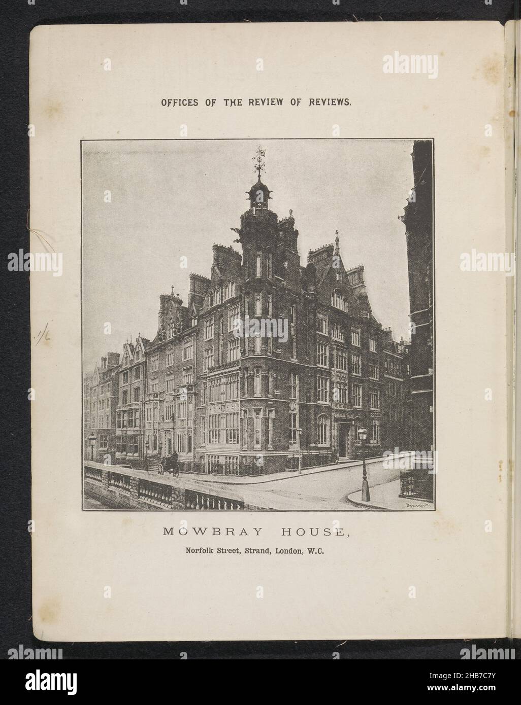 Mowbray House, anonima, anonima, Londra, c.. 1881 - pollici o prima del 1891, carta, altezza 151 mm x larghezza 143 mm Foto Stock