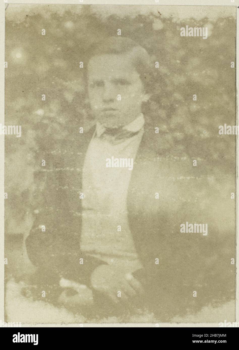 Ritratto di un ragazzo, Eduard Isaac Asser, Amsterdam, 1850, carta, stampa su carta salata, altezza 91 mm x larghezza 66 mm Foto Stock