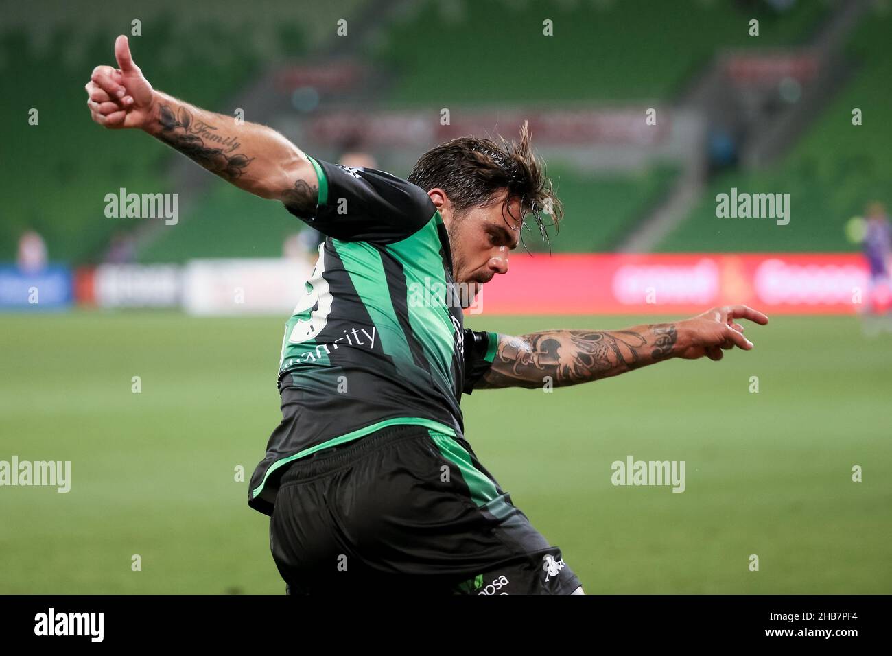 Melbourne, Australia, 17 dicembre 2021. Joshua Risdon del Western United durante il round 5 Della Partita di calcio A-League tra il Western United FC e Adelaide United all'AAMI Park il 17 dicembre 2021 a Melbourne, Australia. Credit: Dave Hewison/Speed Media/Alamy Live News Foto Stock