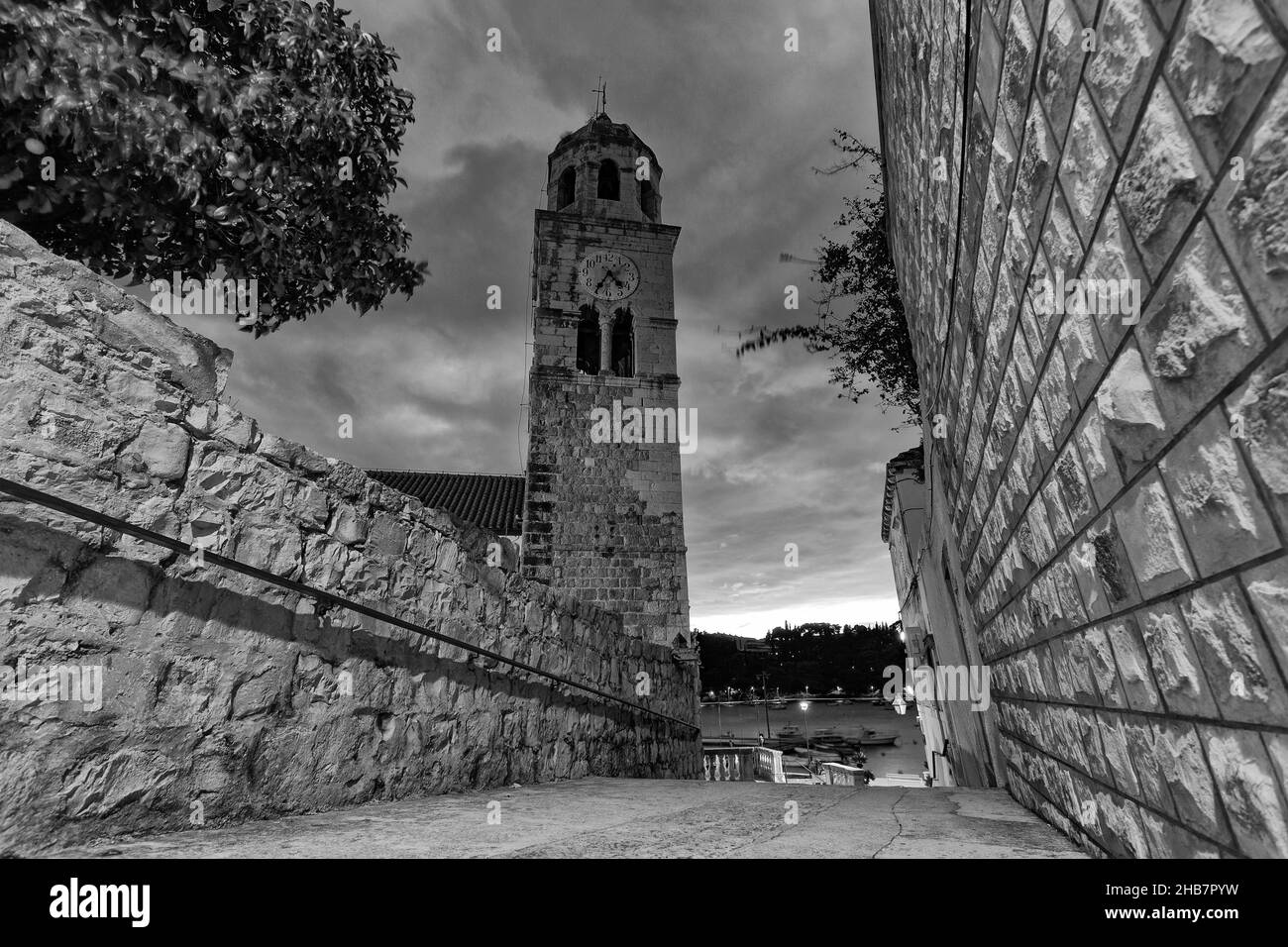 La chiesa parrocchiale di San Nicola, Cavtat, Dubrovnik-Neretva County, Croazia Foto Stock
