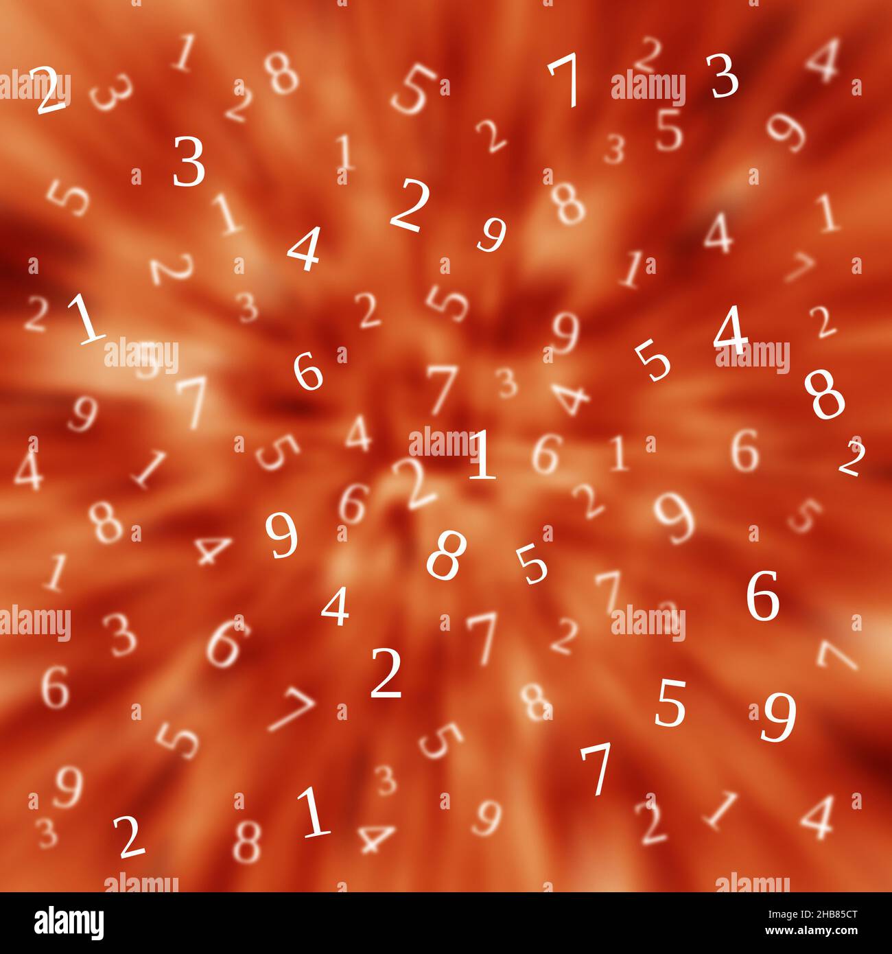 sfondo astratto dei numeri, concetto matematico Foto Stock
