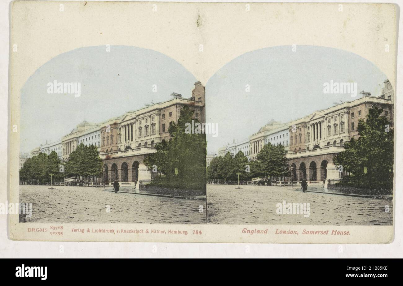 Sala da pranzo dell'Hotel Zehnpfund, Thale, Der Speisesaal, Hotel Zehnpfund. Harz (titolo sull'oggetto), Harz-Ansichten (titolo della serie sull'oggetto), Adolph Hecht (menzionato sull'oggetto), editore: E. Linde (menzionato sull'oggetto), Thale, editore: Berlino, 1868 - 1890, cartone, carta, stampa albume, altezza 87 mm x larghezza 176 mm Foto Stock