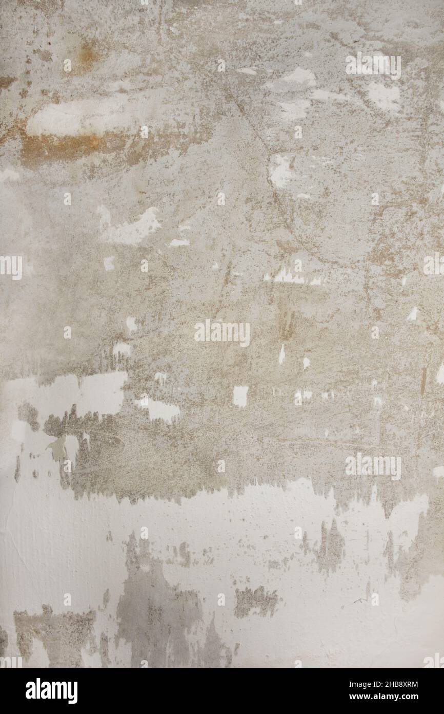 Sfondo in cemento shabby. Sfondo antico vintage. Vecchia parete in tinta grigia Foto Stock
