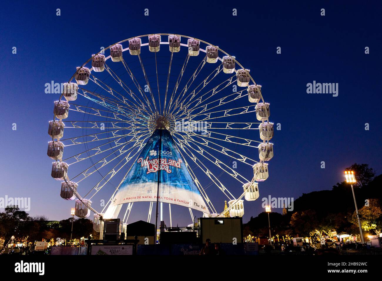 Ruota delle meraviglie a Lisbona Foto Stock