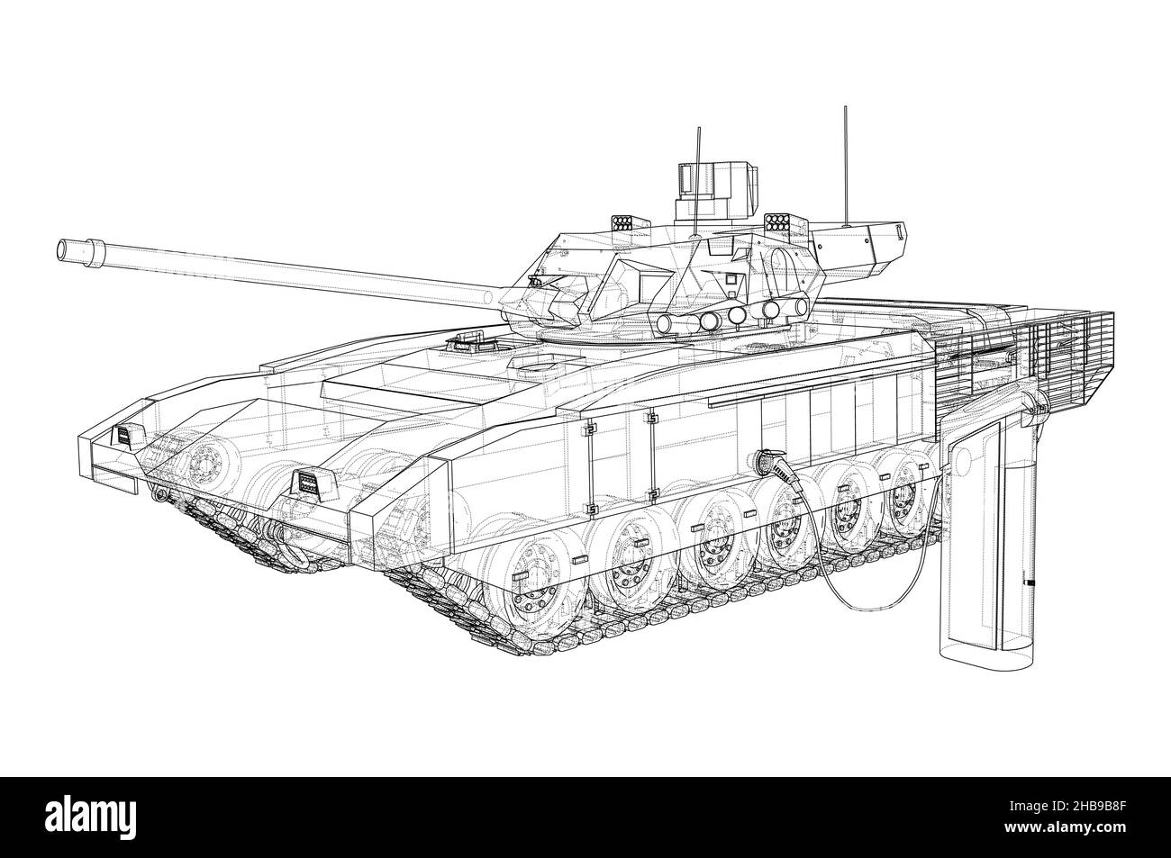 Schema della stazione di carica del serbatoio elettrico Foto Stock