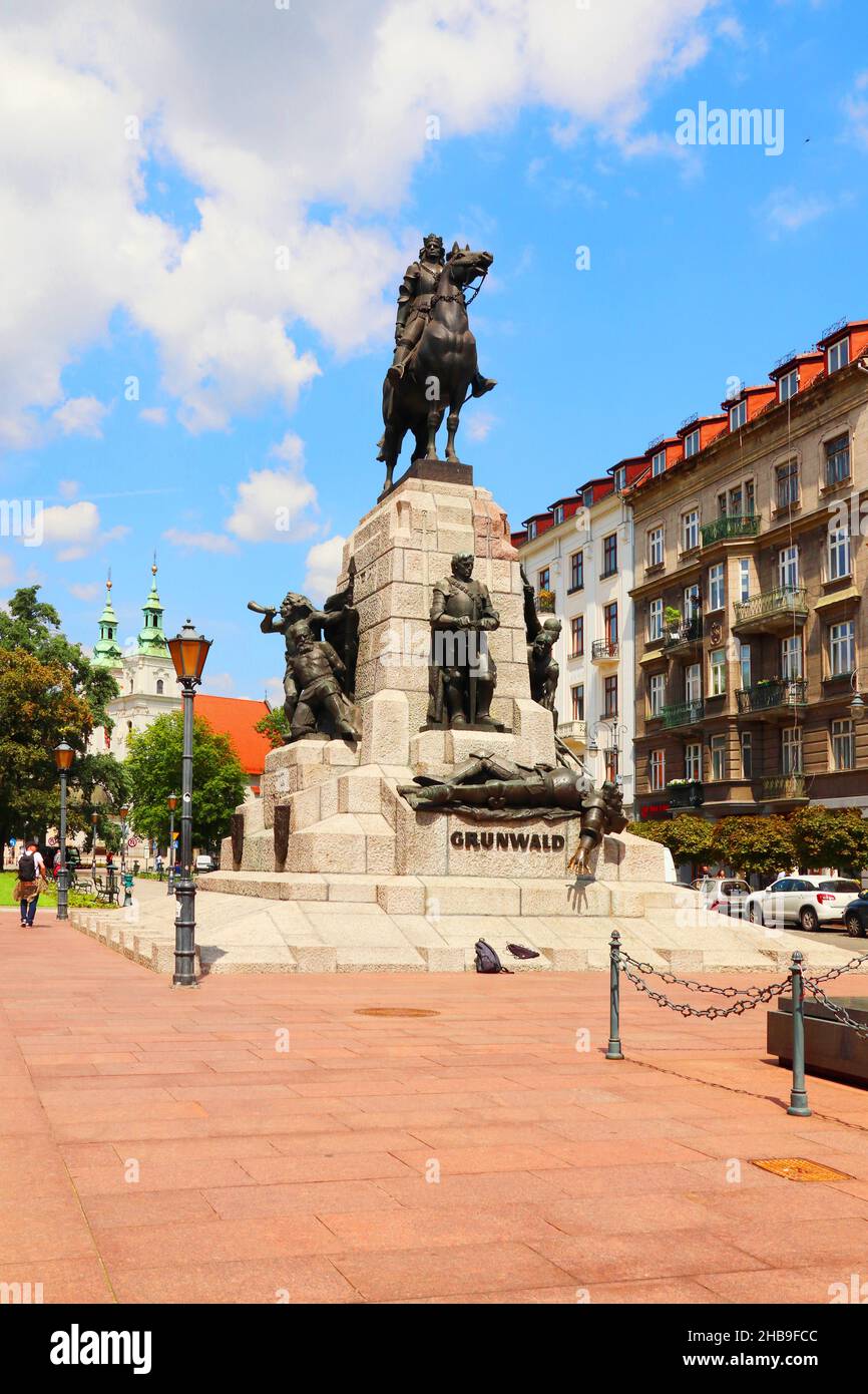 Polonia, Cracovia, Grunwald monumento. Foto Stock