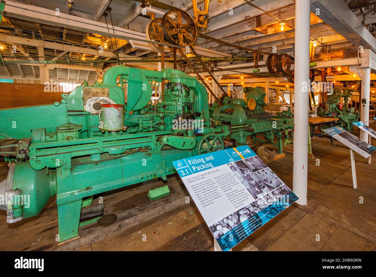 Canada, British Columbia, Port Edward, North Pacific Cannery National Historic Site, gestito dal 1889 al 1988, fabbrica Foto Stock