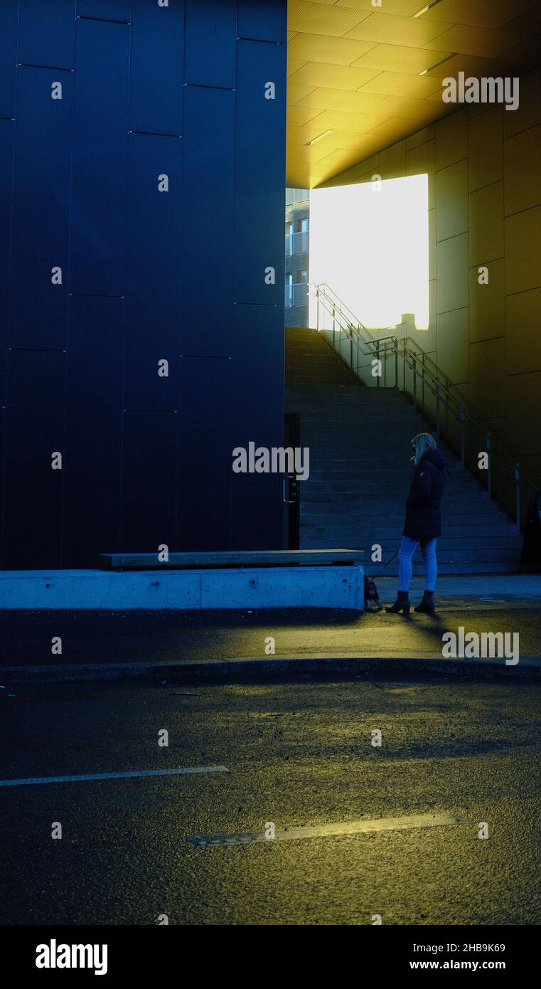 Street photography architettura leggera Foto Stock