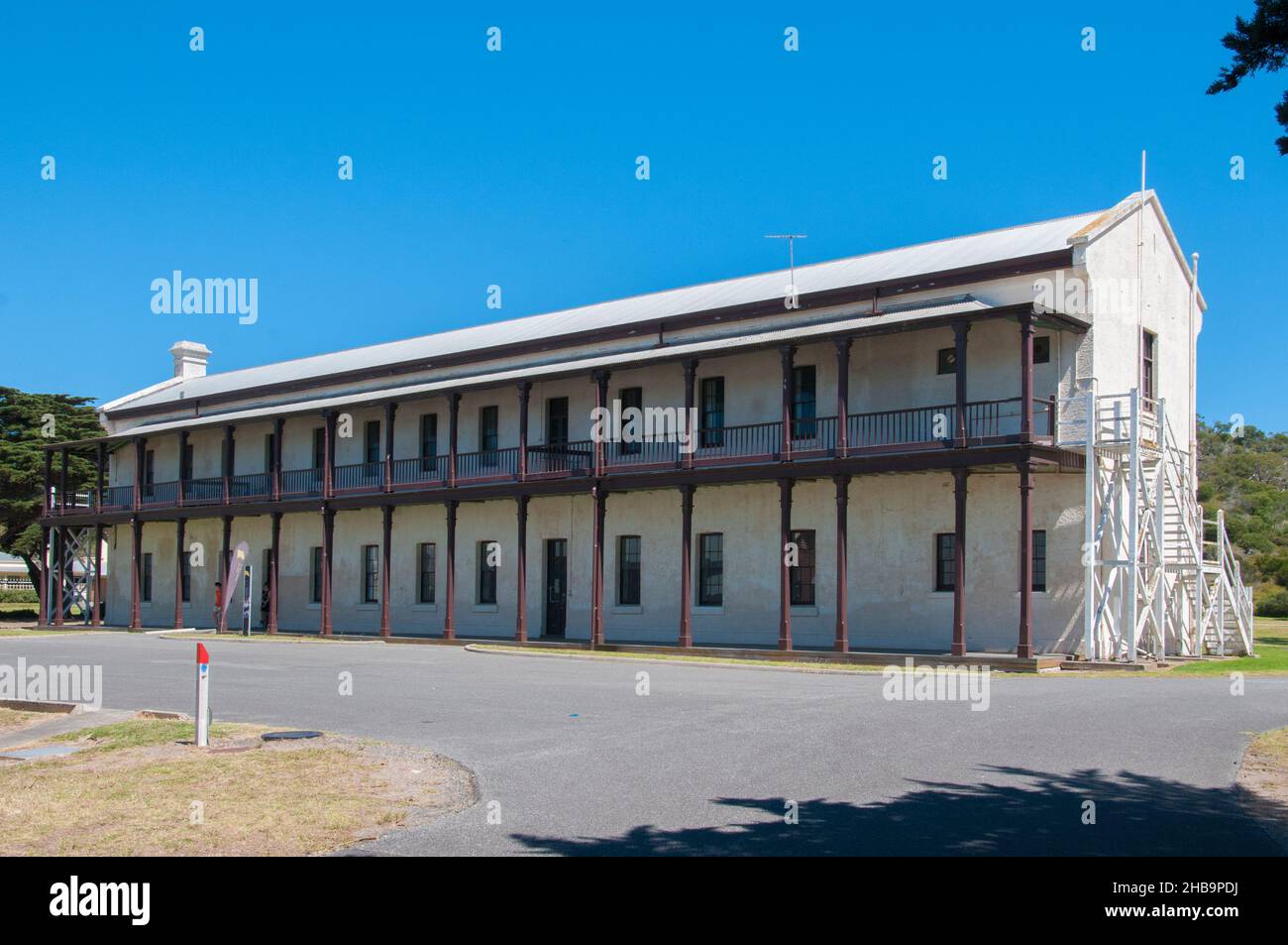 Edificio ospedaliero presso la storica Portsea Quarantine Station, Point Nepean National Park, Victoria, Australia Foto Stock