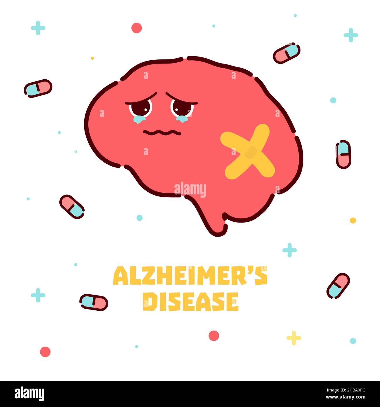 Morbo di Alzheimer, illustrazione concettuale. Foto Stock