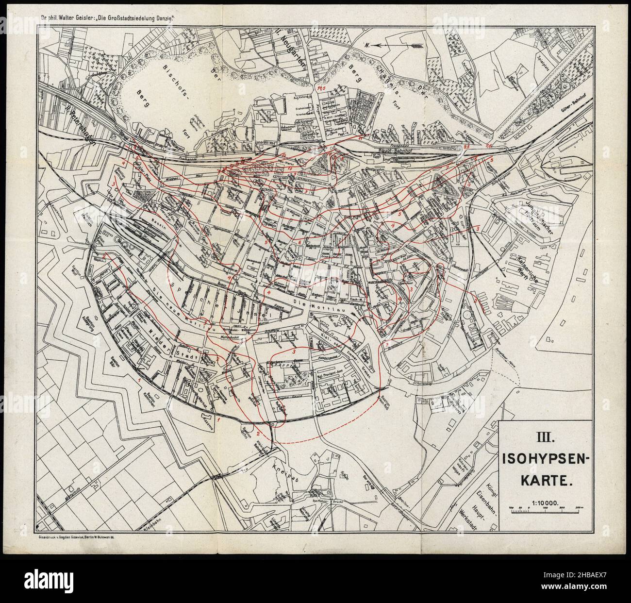 Mappa di Danzica, Mappa di Danzica Vecchia, Mappa di Danzica retro, Mappa di Danzica Vintage, Mappa di Danzica, Mappa di Danzica, Mappa Vecchia di Danzica, Mappa retro Gdańsk, Vecchia Gdańsk Foto Stock