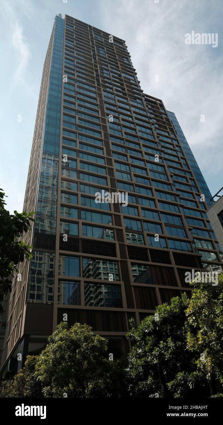 Quartiere benestante Lang Suan aka Soi Langsuan Road Chidlom Bangkok Thailandia Foto Stock