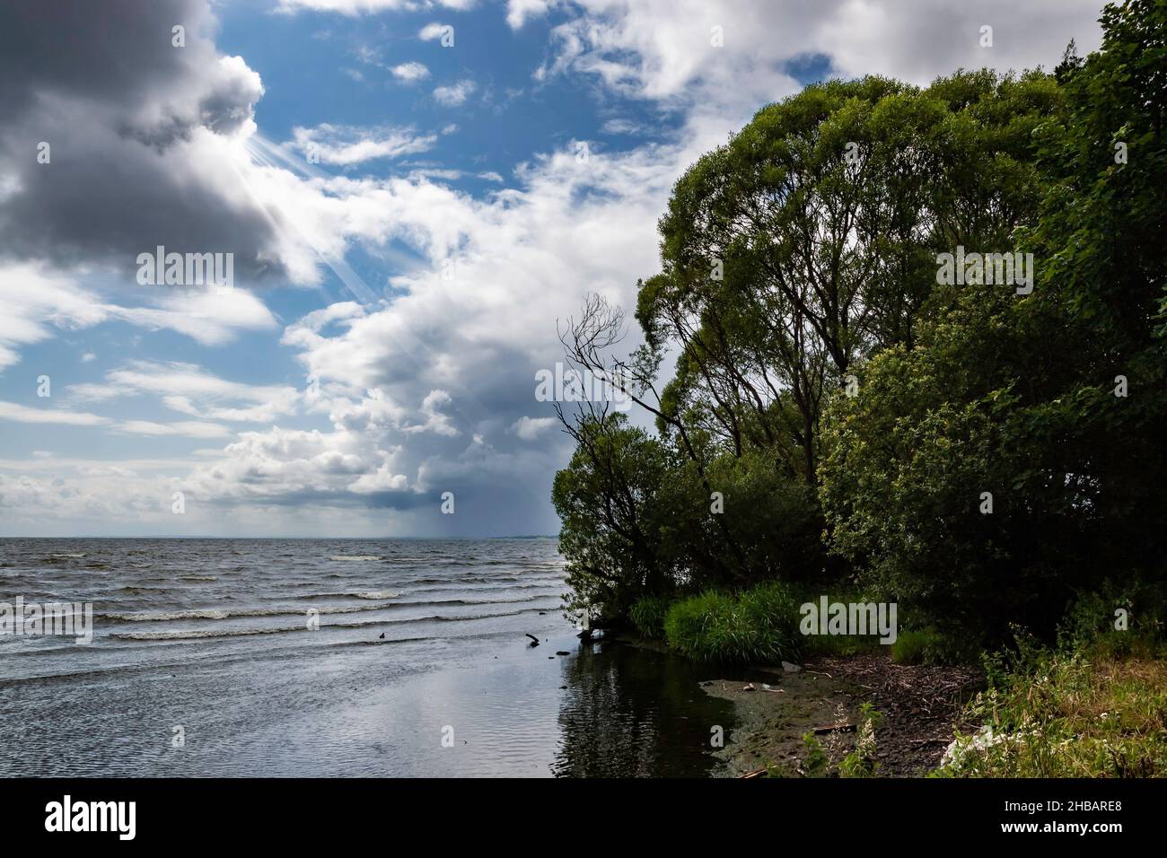 Vista del Lough Neagh nell'Irlanda del Nord Foto Stock