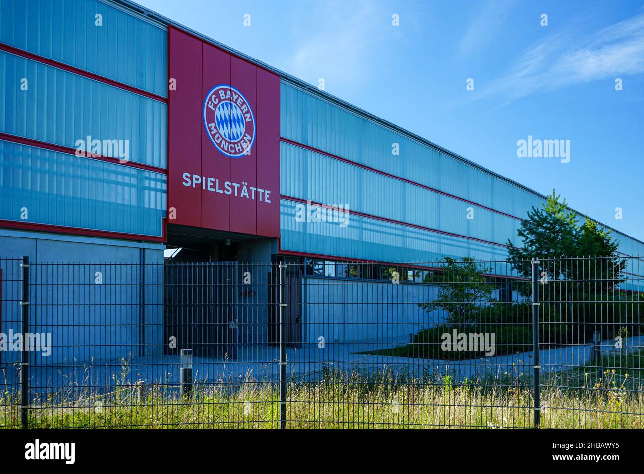 Vista di una sala, sede del FC Bayern Monaco. Foto Stock