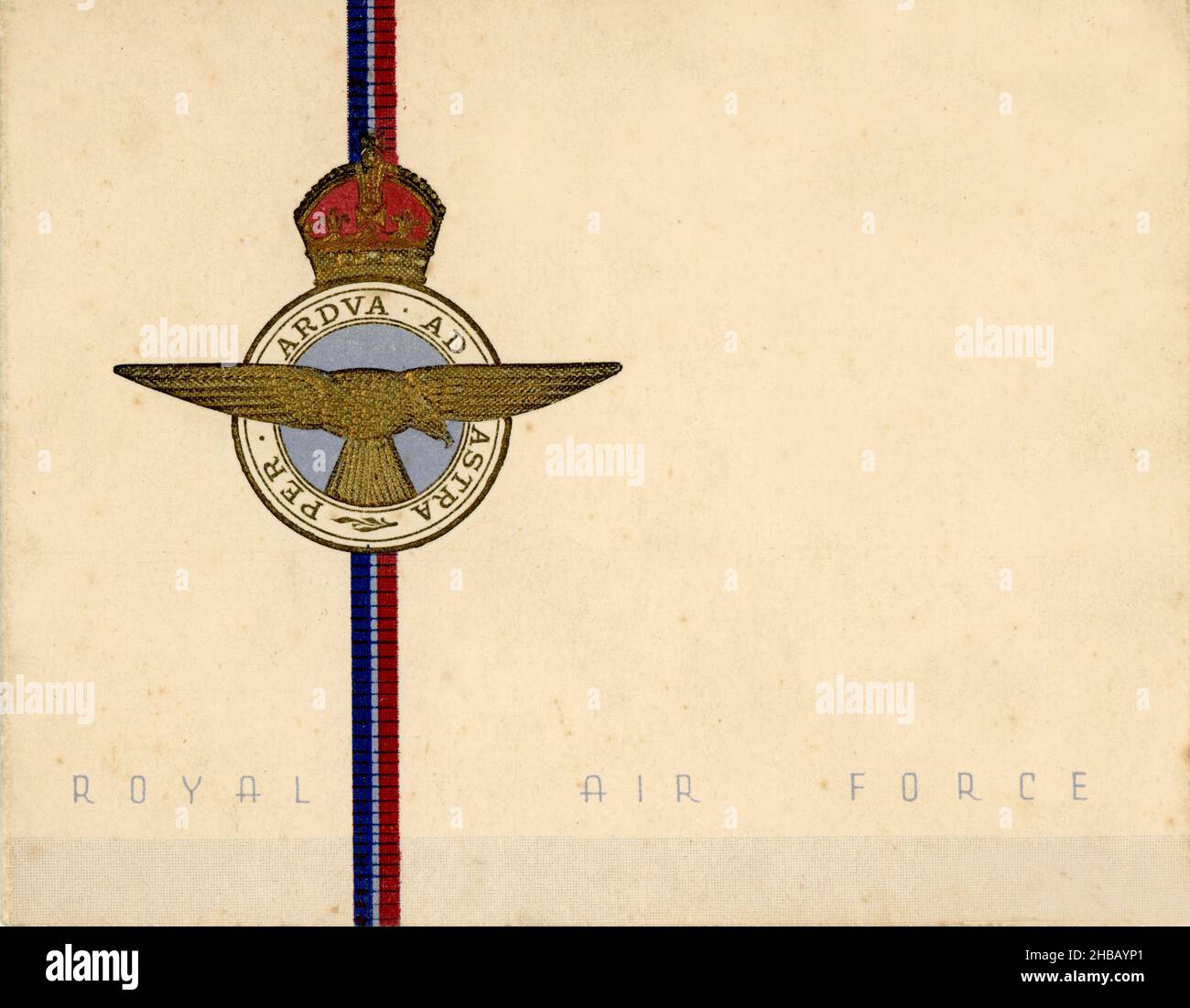 1940-1943. Royal Air Force Christmas and New Year Card stampata da Raphael Tuck & Sons per 'No.2 M.T. ( Mechanical Transport ) Company, R.A.F' l'unità è stata costituita il 16th luglio 1940. Il mittente di questa carta è stato evacuato dalla Francia settentrionale nel maggio / giugno 1940. Foto Stock