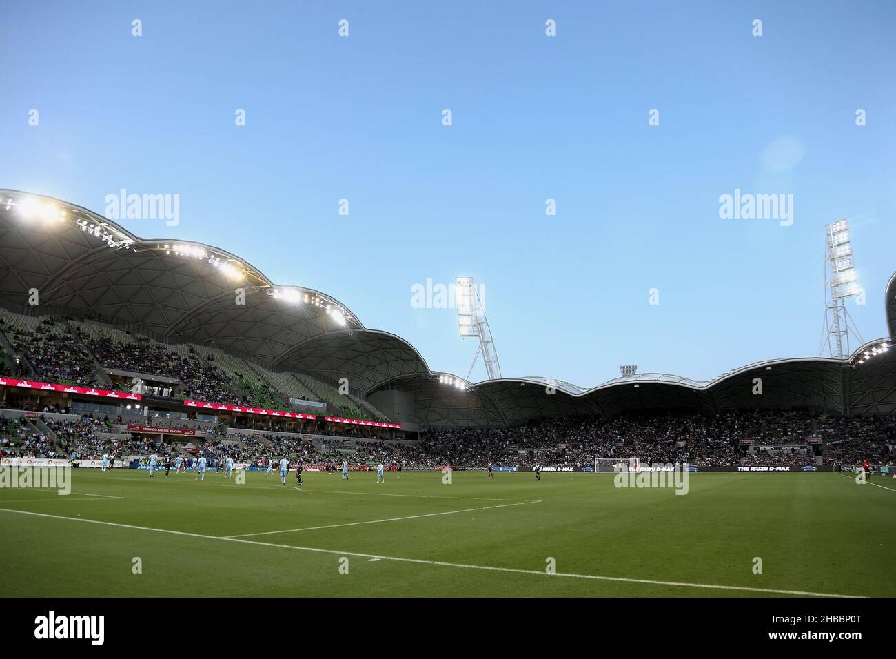 Melbourne, Australia, 18 dicembre 2021. Una veduta del Parco AAMI durante il round 5 Della partita di calcio A-League tra il Melbourne City FC e la Melbourne Victory all'AAMI Park il 18 dicembre 2021 a Melbourne, Australia. Credit: Dave Hewison/Speed Media/Alamy Live News Foto Stock